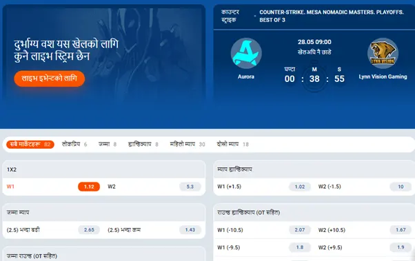 MostBet मा eSports मा बाजी